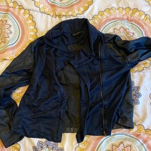 Super cute pleather and suede jacket